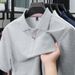 Men's Clothing Men's Short Sleeved Polo Shirt Summer New Fashion Casual Solid Color Lapel Half Sleeved T Shirt_viptrois.com