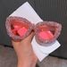 European And American Personality Large Frame Cat Glasses Sunglasses Luxury Diamond Net Celebrity Style Sunglasses Female Fashion Trend Glasses_viptrois.com