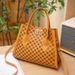 Women's Bag New Fashion Light Luxury Circle Print Lock Shoulder Messenger Bag Niche Texture Retro Handbag_viptrois.com