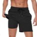 Men's Clothing Quick Drying Beach Trunks Hot Spring Swimming Trunks Water Park Men's Swimsuit Suit Solid Color Shorts_viptrois.com