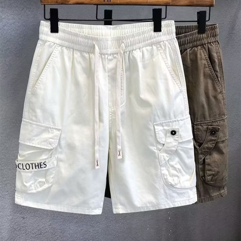 Heavyweight Retro Work Shorts Men's Summer New Ins Trend All Match Large Size Casual Shorts Men_viptrois.com