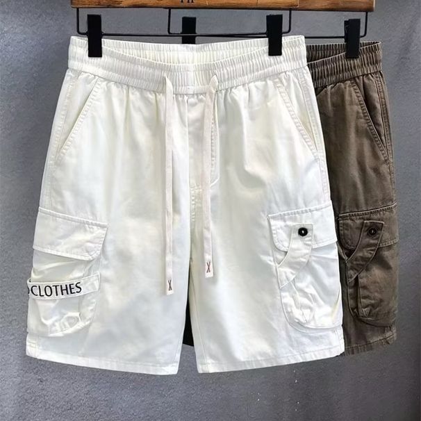 Heavyweight Retro Work Shorts Men's Summer New Ins Trend All Match Large Size Casual Shorts Men_viptrois.com