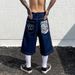 Men's Clothing Denim Shorts Loose Washed Cut Five Point Casual Pants_viptrois.com