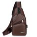 Men's Bags Crossbody Men's Bag USB Charging Pu Chest Bag Simple Men's U Casual Trend Shoulder Bag Men's_viptrois.com