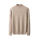Pure First-Line Ready-to-Wear Half Turtleneck Wool Men 2024 New Solid Color Knitted Sweater Loose Warm Pullover Base Shirt_viptrois.com