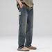 Men's Clothing Monkey Jeans Men's Straight Leg Wide Leg Casual Pants Men's Youth Mid Waist Pants Men's Casual Versatile_viptrois.com