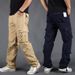 Men's Clothing Outdoor overalls men's loose large size multi pocket trousers cotton straight casual pants wear resistant spring and summer men's pants_viptrois.com