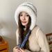 Ethnic style knitted warm for women, winter colored thread ear protection, thick anti cold ski hat, outdoor plush hat_viptrois.com