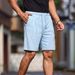 Men's Clothing Summer Heavy Jacquard Loose Shorts For Men Solid Color Trendy Outdoor Casual Style For Formal & Casual For Men_viptrois.com
