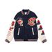 Men's Clothing college style street baseball uniforms for men and women autumn and winter quilted retro loose all-match cardigan leather sleeve jacket_viptrois.com