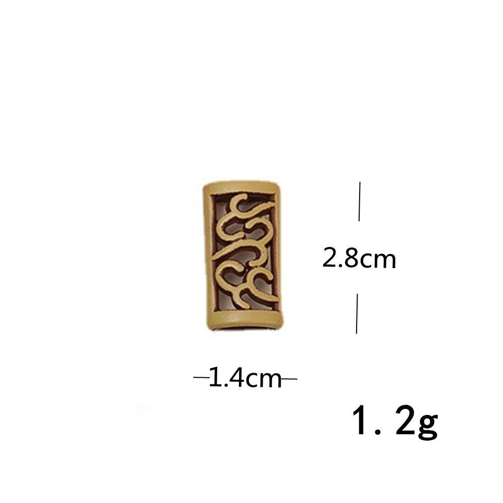 European And American Dreadlock DIY Hair Accessories, Loose Beads And Beaded Chains, Dreadlock Hollow-out Hair Ornaments, Alloy Decorations_viptrois.com