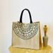 Beach Bag Large Capacity Linen Bag Women's Linen Carrying Mommy Bag Student Class Shoulder Tote Bag_viptrois.com