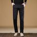 Men's Relaxed Fit Straight-Leg Pants – Classic Cotton Chinos With Wrinkle-Resistant Finish (Charcoal/Khaki/Navy/Black)_viptrois.com
