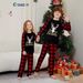Christmas Christmas deer letter plaid Christmas family print home dress pajamas_viptrois.com