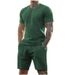 Men's Clothing Sleeved Sports Casual Striped Round Neck Fitness Suit Men's T Shirt_viptrois.com