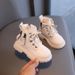 Child's shoes Children's fleece Martens for boys small leather shoes for girls large cotton fashion ankle boots_viptrois.com