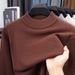 Pulse Cross-Border Foreign Trade Half Turtleneck Sweater 2025 Autumn Winter New Solid Color Pullover Base Knitwear Men's_viptrois.com