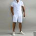 Men's Polo Casual Loose Short Sleeve Shorts Tracksuit_viptrois.com