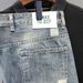 Men's Clothing Denim Shorts Thin Trendy Personality All Match Slim Breeches Printed Handsome Shorts_viptrois.com