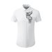 Men’s Slim-Fit Short-Sleeve Shirt – Eagle Embroidery & Premium Cotton Blend, Trendy Streetwear Style_viptrois.com