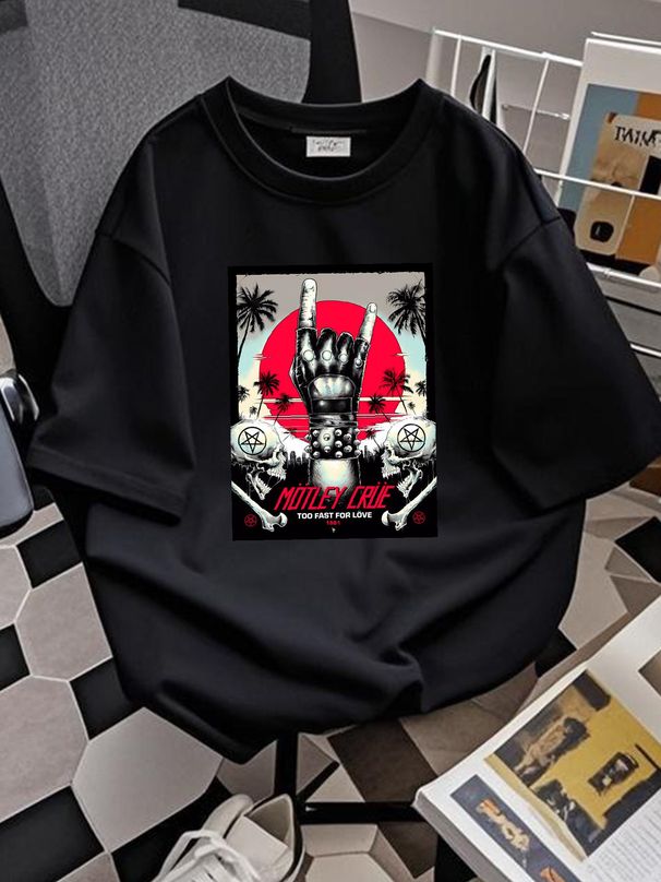 MOTLEY CREW T SHIRT RETRO TV TRIBUTE 70S 80S CULT CLASSIC TEE FILM ROCK AN ROLL Casual Streetwear Homme Breathable Fashion Comfortable Soft_viptrois.com