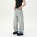 Men's Clothing Niche Design Light Colored Wide Leg Jeans Loose And Slim Straight Leg Scimitar Pants Trend_viptrois.com