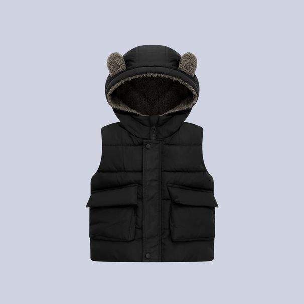 kid's clothing Monochrome cute hat children's vest Casual fashion sleeveless vest_viptrois.com