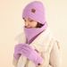Winter hat, scarf, gloves, three piece set, plus velvet touch screen, outdoor cold proof, thickened knitted hat, three piece set_viptrois.com