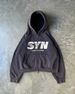 Men's Clothing Unisex Oversized Hoodie With Letter Print Trendy Zip-Up Sweatshirt For Men & Women (Dark Purple, Black/White) Comfortable Pullover_viptrois.com