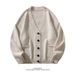 Loom Cross-Border Foreign Trade European American Autumn And Winter Versatile Loose V-Neck Cardigan Knitted Men's Sweater_viptrois.com