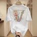 Men's Clothing Short Sleeved Ins Pure Cotton Summer New Men's Printed T Shirt Trendy Men And Women All Match Round Neck T Shirt Men_viptrois.com