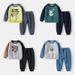 WAPYPY Children's Clothing 2025 New Version Suit Boy Sweatshirt Sweatpants Two Piece Suit Baby Cartoon Pullover Wholesale_viptrois.com