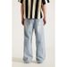 Men's Wide Leg Retro Washed Straight Loose Light Colored Casual Trousers Trendy Distressed Denim_viptrois.com