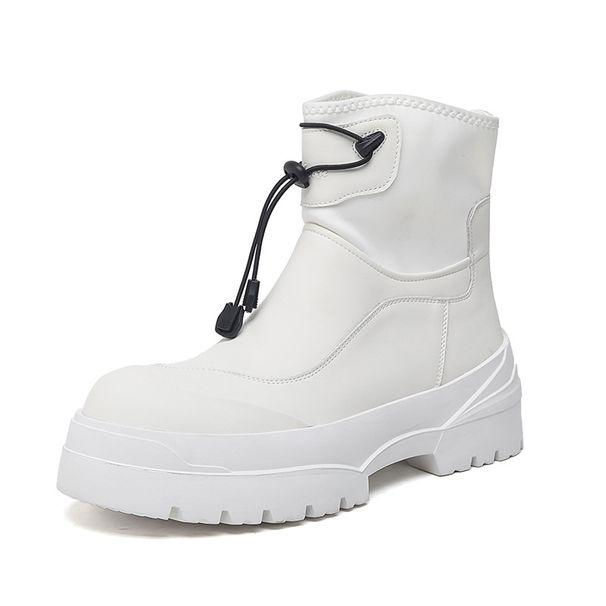 Martin Boots Men's Retro High-top Heightening Thick-soled Outdoor Function Wind Elastic Elastic Boots_viptrois.com