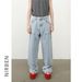 Men's Clothing Denim Spring New Lumberjack Pants Loose Jeans Men's Trendy Brand All Match Straight Wide Leg Pants_viptrois.com