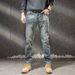 Classic Men's High End Jeans Stretch Straight Leg Casual Versatile Simple Long Pants Korean Trendy Brand New Spring Style_viptrois.com