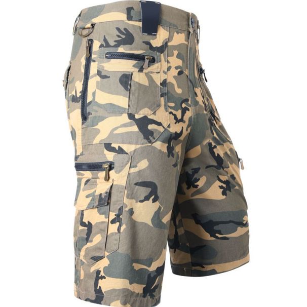 Men's Loose Fit Straight Leg Summer Plus Size Trendy Casual Mid-Length Pants With Multiple Pockets Pure Cotton Cargo_viptrois.com