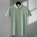 Men's Clothing Men's Short Sleeved Polo Shirt Summer Light Luxury Business Casual Tops Embroidered Lapel Middle_viptrois.com