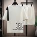 Men's Clothing Casual Sports Suit Trendy Summer Versatile Loose Round Neck T-shirt_viptrois.com
