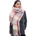 Unisex Looped yarn thickened plaid scarf shawl_viptrois.com