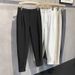 Men's Clothing Summer Thin And Versatile Suit Pants With Cuffs And Light Mature Style 99 Points Harem Casual Pants Handsome Men's Small Suit Pants_viptrois.com