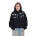 Butterfly Letter Embroidery Hooded Sweatshirt Unisex Vibe Trendy Brand High Street Design Sense Niche Pullover Loose Fit_viptrois.com