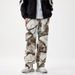 Men's Clothing 3D Printing Flared Casual Pants Men's Loose Sports Outdoor Camouflage Wide Leg Trousers American Street Trend_viptrois.com