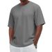 Men's Clothing New Casual Round Neck Short Sleeved Men's T Shirt Fashionable And Versatile Textured T Shirt Tops_viptrois.com
