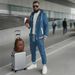 Men’s Twill Bomber Jacket & Work Pants Set – Heavyweight Hooded Zip-Up For Fall/Winter (Black/Grey/Navy, Streetwear-Ready)_viptrois.com