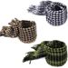 Unisex Scarf Cotton Lightweight Plaid Tassel Arab Desert_viptrois.com