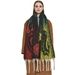 Unisex Thick fringed shawl with cashew flower jacquard scarf_viptrois.com