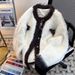 Pure 2024 Autumn Winter New Mink Velvet Sweater Jacket Men's Design Sense Niche Style Color-Block Knitted Cardigan Thick_viptrois.com