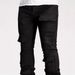 Men's Clothing European And American Cross Border Hot Selling Spring Men's High Street Black Lace Up Mid Waist Sexy Elastic Slim Casual Denim Trousers_viptrois.com
