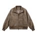 2027 Fashion American Style Vintage Men Lapel Long Sleeve Waterproof Wear-Resistant Zipper PU Leather Jacket S-3XL_viptrois.com